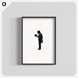 アートポスター-Michael's Crag Illustration: Male Silhouette with Skull
 - 大英図書館 Poster.