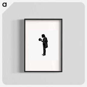 アートポスター-Michael's Crag Illustration: Male Silhouette with Skull
 - 大英図書館 Poster.