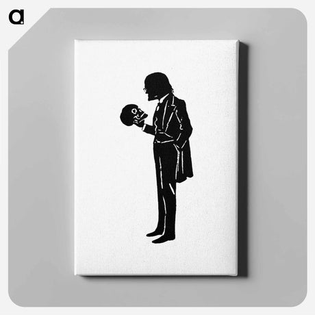 アートパネル-Michael's Crag Illustration: Male Silhouette with Skull
 - 大英図書館 Canvas.