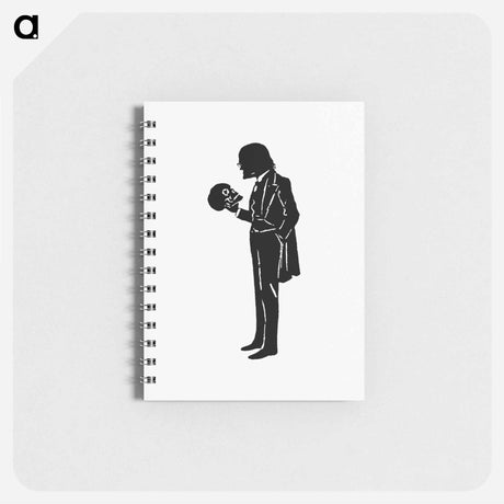 アートメモ帳-Michael's Crag Illustration: Male Silhouette with Skull
 - 大英図書館 Memo.