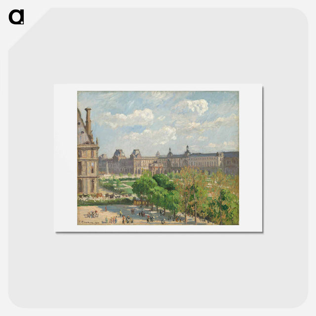 アートポストカード-Place du Carrousel, Paris - カミーユ ピサロ Postcard.