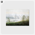 アートポストカード-Elbschiff in early morning fog - カスパー ダーヴィト フリードリヒ Postcard.