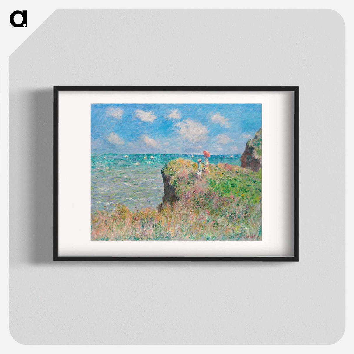 Cliff Walk at Pourville - Claude Monet Poster.