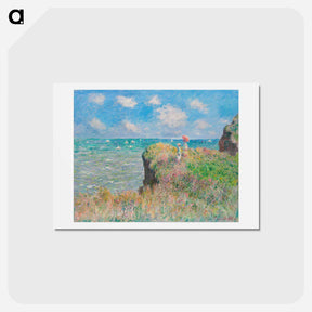 アートポストカード-Cliff Walk at Pourville - クロード モネ Postcard.