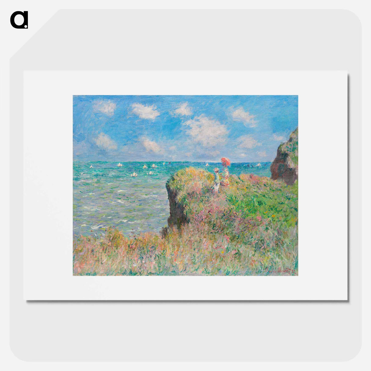 Cliff Walk at Pourville - Claude Monet Poster.