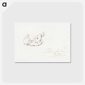 アートポストカード-Nude Child Lying on Back
 - コルネリス プロース ファン アムステル Postcard.
