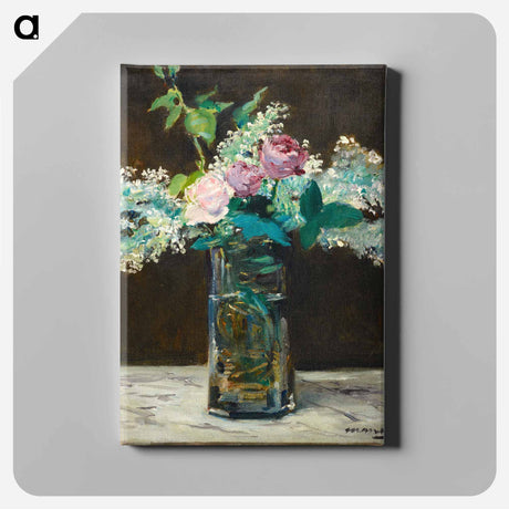 アートパネル-Vase of White Lilacs and Roses
 - ダラス美術館 Canvas.