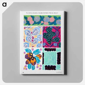 アートパネル-Floréal: dessins and coloris nouveaux - E.A.セギー Canvas.