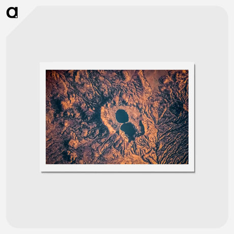 アートポストカード-Dendi Caldera, Ethiopia, as seen from the International Space Station
 - 上空からの地球 Postcard.