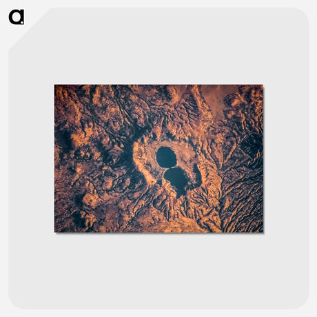 アートポストカード-Dendi Caldera, Ethiopia, as seen from the International Space Station
 - 上空からの地球 Postcard.