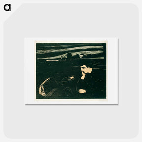 アートポストカード-Melancholy III - エドヴァルド ムンク Postcard.