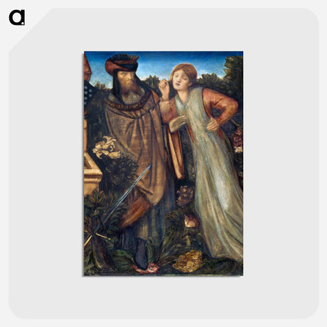 アートポストカード-King Mark and La Belle Iseult - エドワード バーン ジョーンズ Postcard.