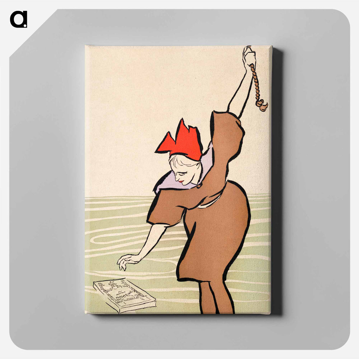 アートパネル-Woman picking up book - エドワード ペンフィールド Canvas.