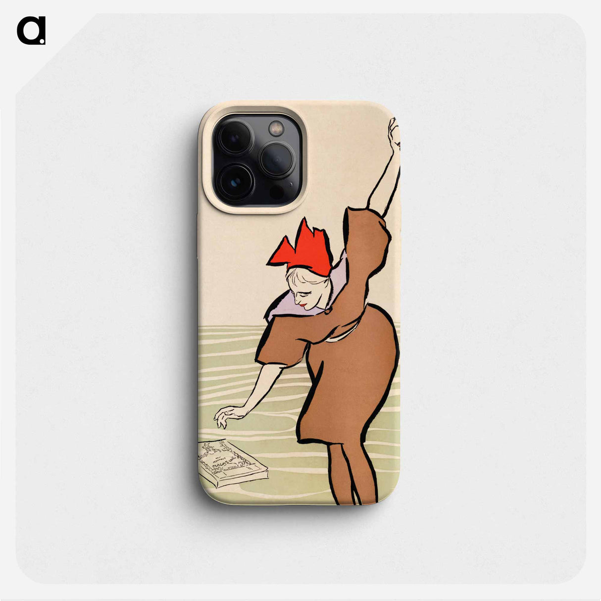 Woman picking up book - Edward Penfield Phone Case.