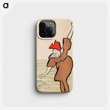 Woman picking up book - Edward Penfield Phone Case.