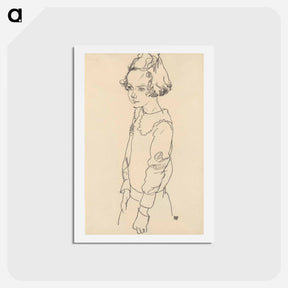 アートポストカード-Portrait of Maria Steiner - エゴン シーレ Postcard.