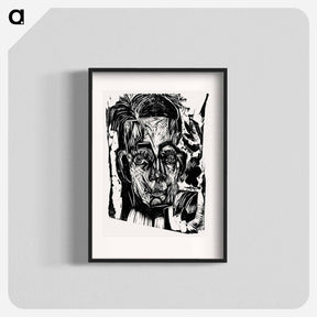 アートポスター-Head of Dr. Robert Binswanger - エルンスト ルートヴィヒ キルヒナー Poster.