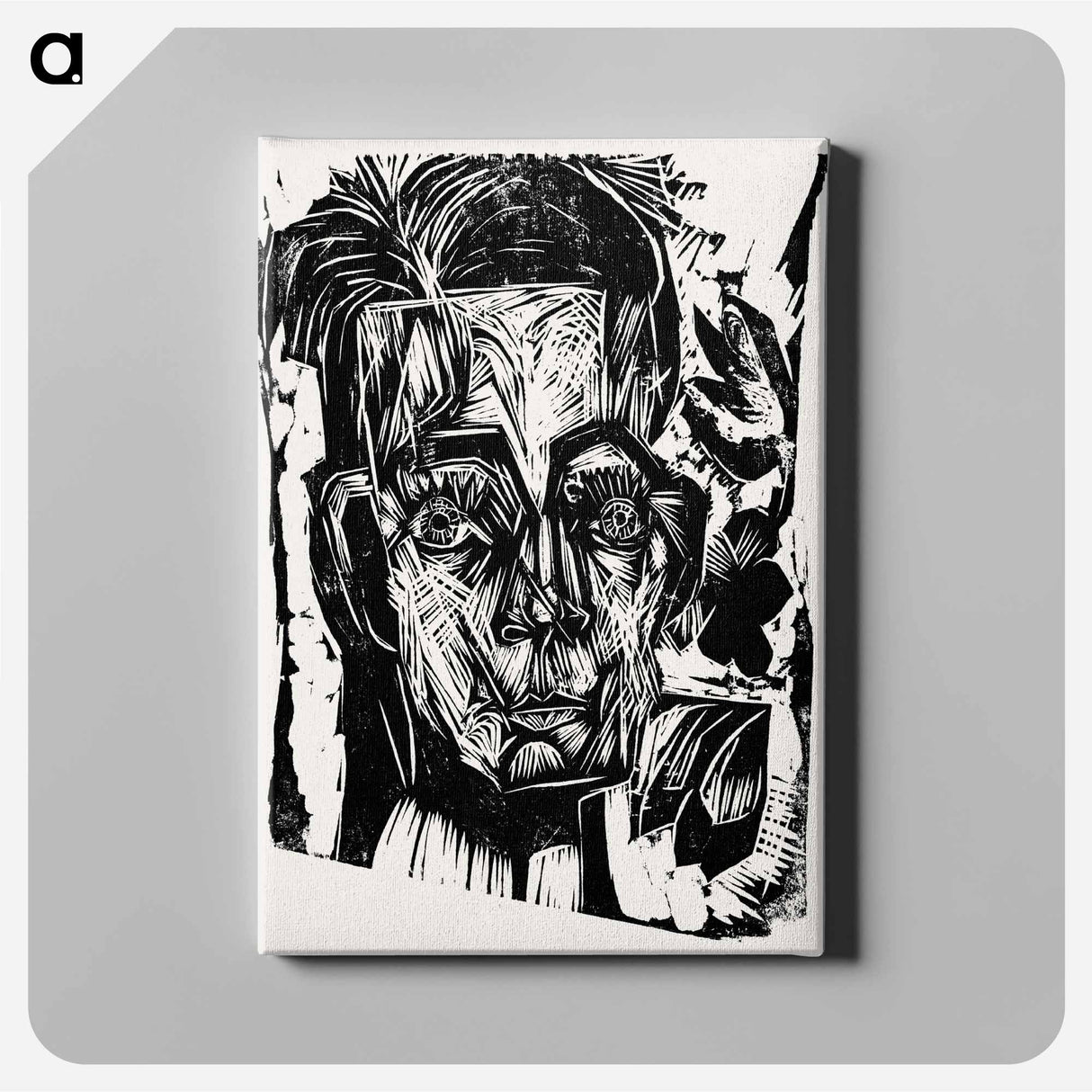 アートパネル-Head of Dr. Robert Binswanger - エルンスト ルートヴィヒ キルヒナー Canvas.