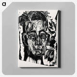 アートパネル-Head of Dr. Robert Binswanger - エルンスト ルートヴィヒ キルヒナー Canvas.