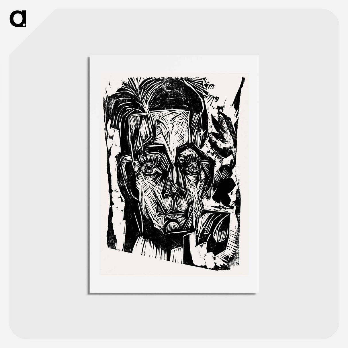 アートポストカード-Head of Dr. Robert Binswanger - エルンスト ルートヴィヒ キルヒナー Postcard.