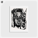 アートポストカード-Head of Dr. Robert Binswanger - エルンスト ルートヴィヒ キルヒナー Postcard.
