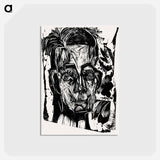 アートポストカード-Head of Dr. Robert Binswanger - エルンスト ルートヴィヒ キルヒナー Postcard.