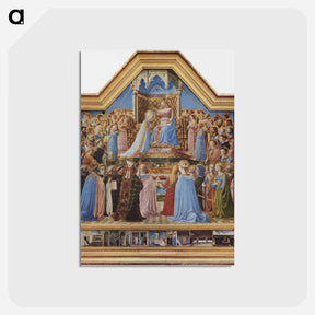 アートポストカード-Coronation of the Virgin - フラ アンジェリコ Postcard.