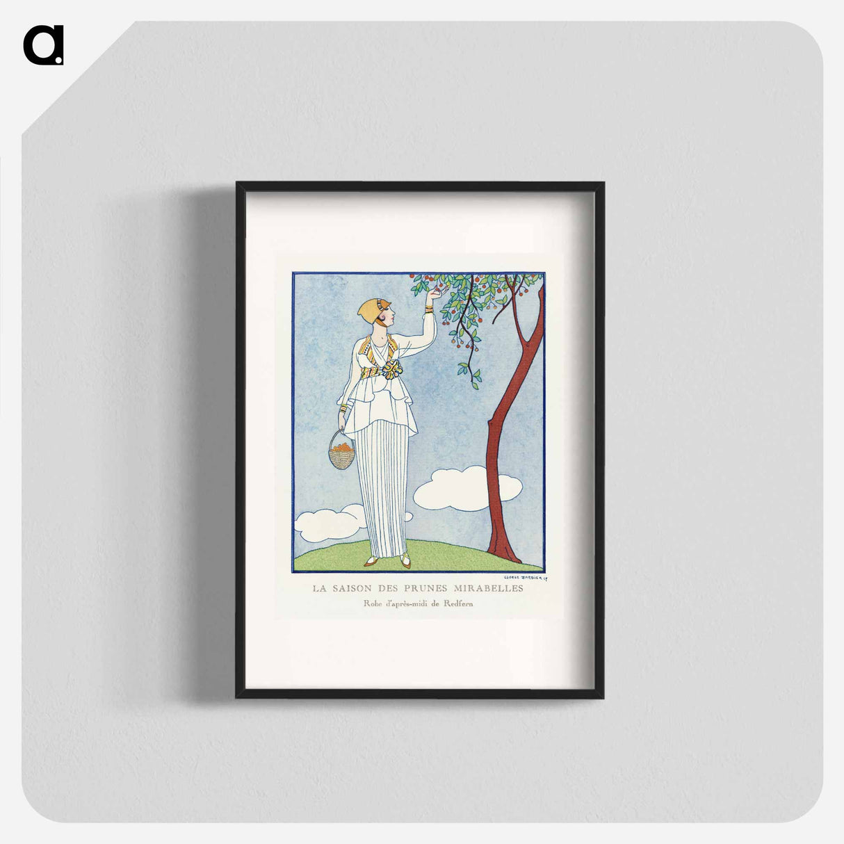 La saison des prunes mirabelles: Robe d'après-midi de Redfern - Georges Barbier Poster.
