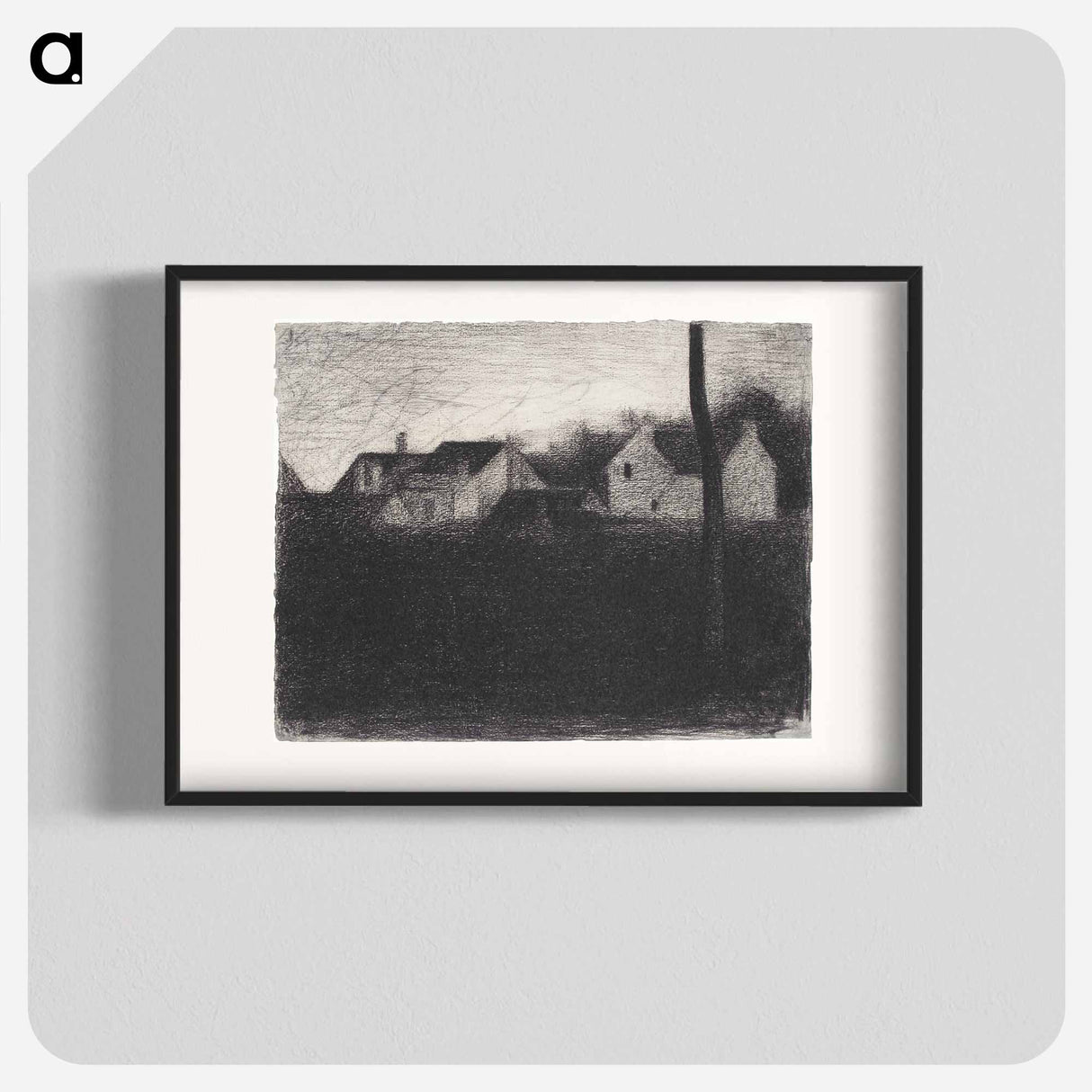 アートポスター-Landscape With Houses - ジョルジュ スーラ Poster.