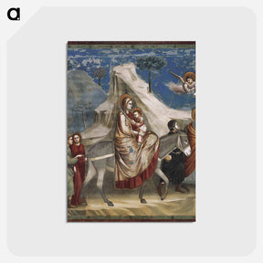 アートポストカード-Flight into Egypt - ジョット ディ ボンドーネ Postcard.
