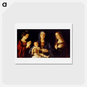 アートポストカード-Virgin and Child with St. Catherine and Mary Magdalene - ジョヴァンニ ベッリーニ Postcard.