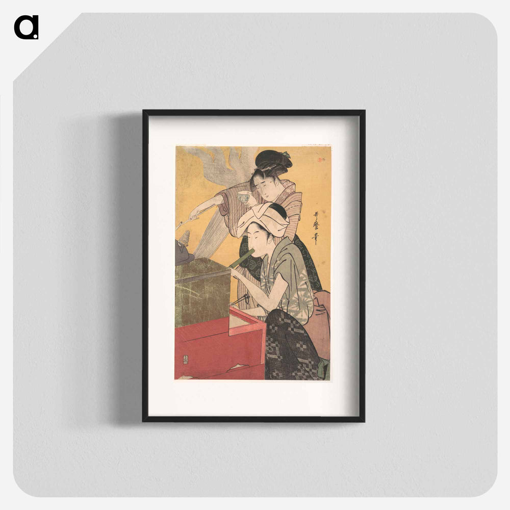 In the Kitchen - 喜多川 歌麿 Poster.