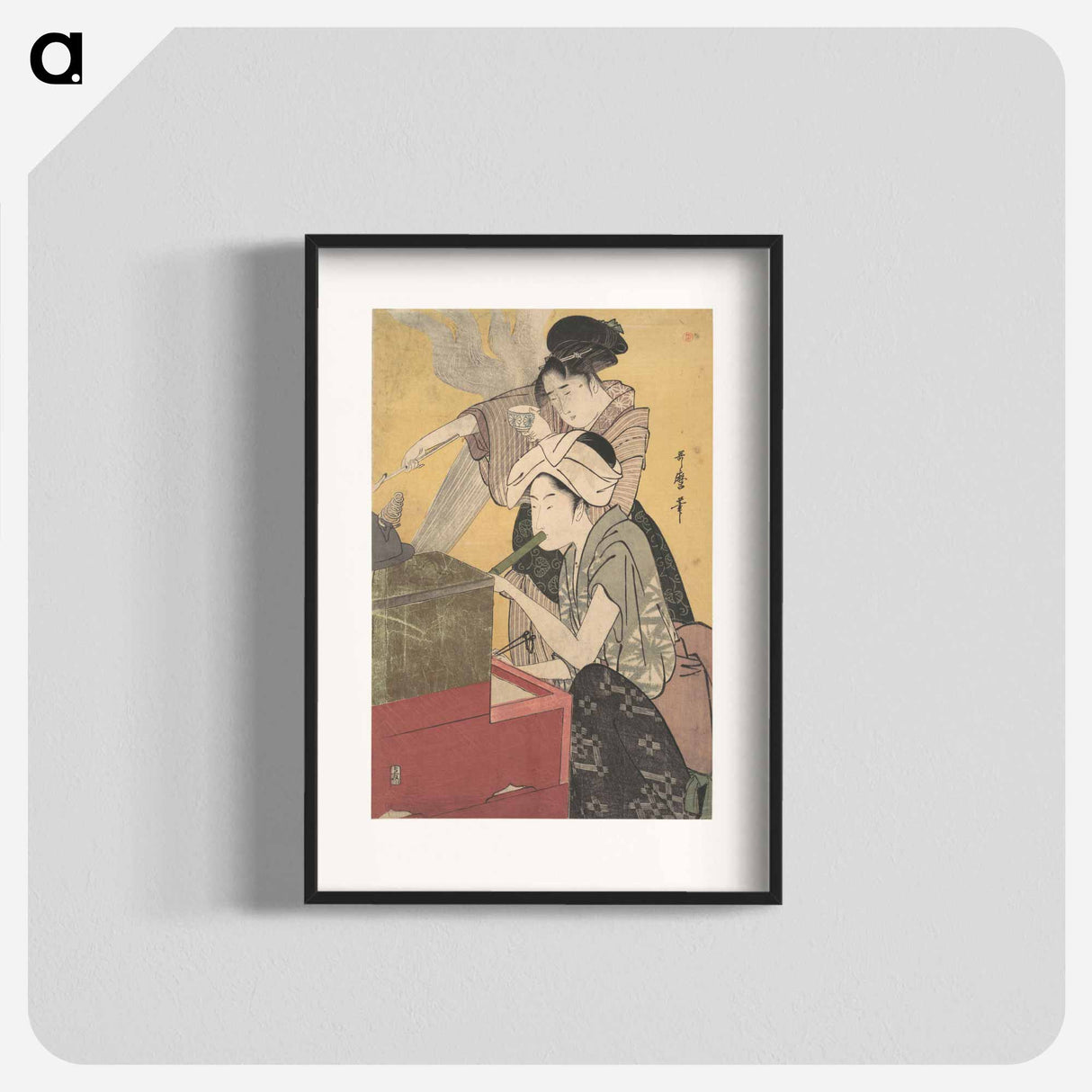 In the Kitchen - 喜多川 歌麿 Poster.