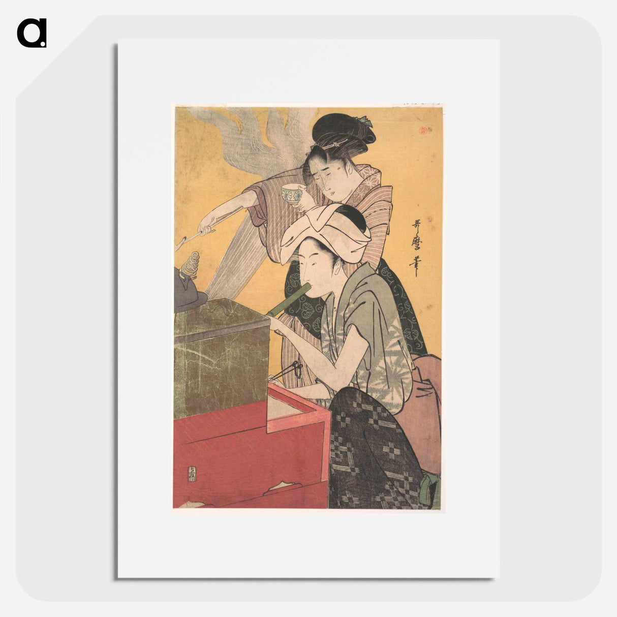 In the Kitchen - 喜多川 歌麿 Poster.