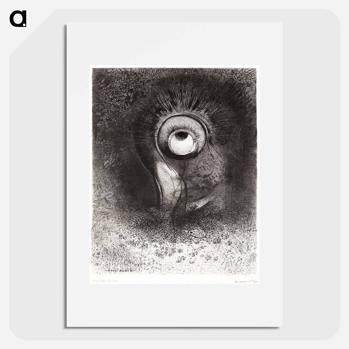 There Was Perhaps a First Vision Attempted by the Flower - Odilon Redon Poster.