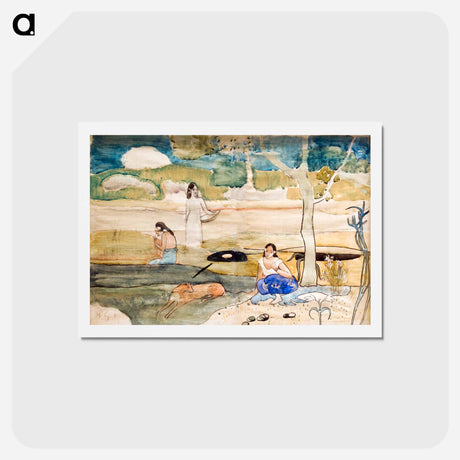 アートポストカード-Study from Tahiti - ポール ゴーギャン Postcard.