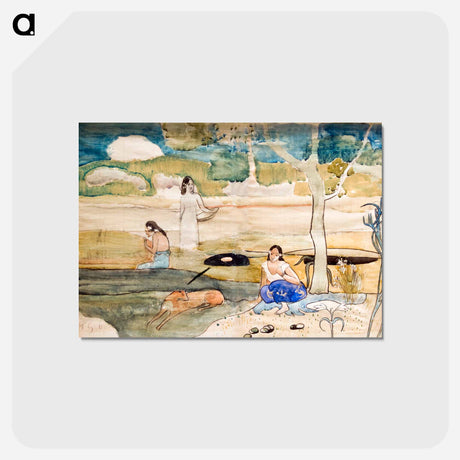 アートポストカード-Study from Tahiti - ポール ゴーギャン Postcard.