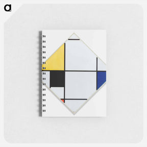 アートメモ帳-Lozenge Composition with Yellow, Black, Blue, Red, and Gray - ピエト モンドリアン Memo.