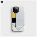 Lozenge Composition with Yellow, Black, Blue, Red, and Gray - ピエト モンドリアン Phone Case.