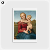 アートポストカード-The Small Cowper Madonna - ラファエロ サンティ Postcard.