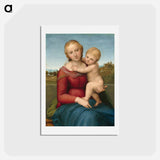 The Small Cowper Madonna - ラファエロ サンティ Postcard.