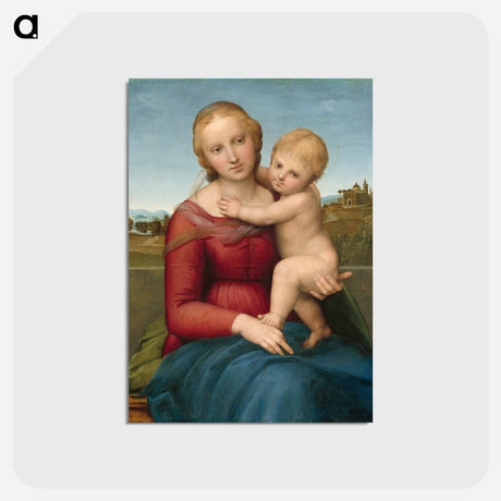 アートポストカード-The Small Cowper Madonna - ラファエロ サンティ Postcard.