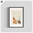 アートポスター-Queen of Spain Fritillary, Apple, Mouse, and Creeping Forget Me Not
 - 書道のお手本 Poster.