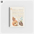 アートメモ帳-Queen of Spain Fritillary, Apple, Mouse, and Creeping Forget Me Not
 - 書道のお手本 Memo.