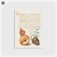 アートポストカード-Queen of Spain Fritillary, Apple, Mouse, and Creeping Forget Me Not
 - 書道のお手本 Postcard.