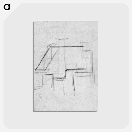 アートポストカード-Composition (The Cow) - テオ ファン ドゥースブルフ Postcard.