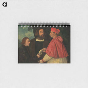 アートメモ帳-Girolamo and Cardinal Marco Corner Investing Marco, Abbot of Carrara, with His Benefice - ティツィアーノ ヴェチェッリオ Memo.