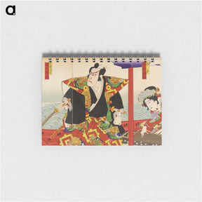 アートメモ帳-Ichikawa Danjūrō and Nakamura Fukusuke in the Roles of Katō Kiyomasa and Hinakinu by Toyohara Kunichika - 豊原 国周 Memo.