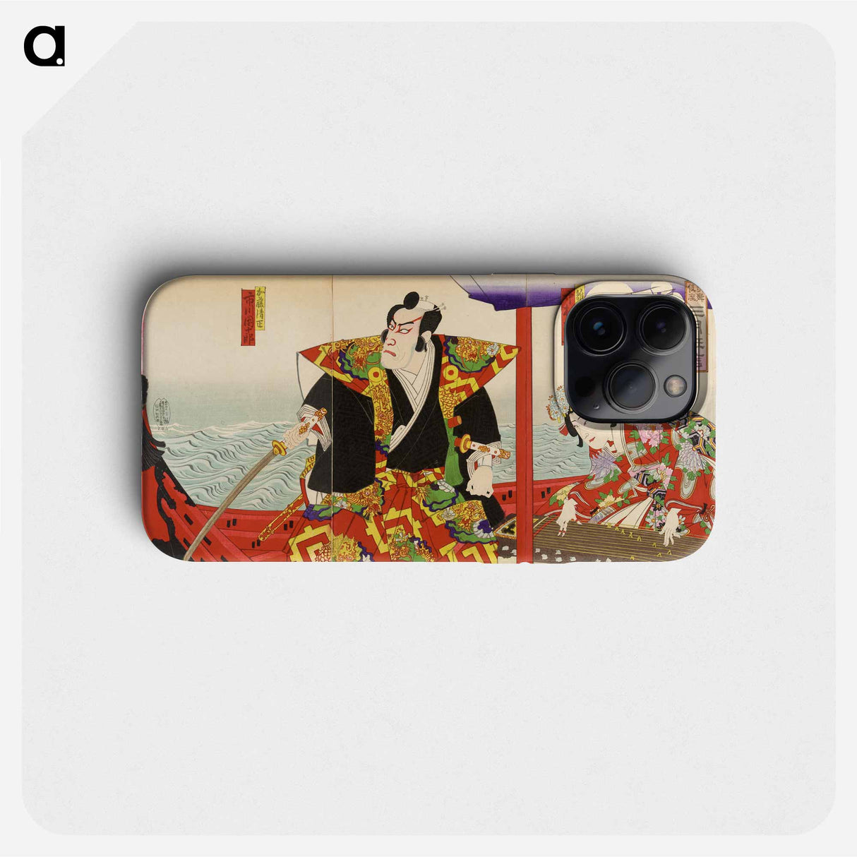 Ichikawa Danjūrō and Nakamura Fukusuke in the Roles of Katō Kiyomasa and Hinakinu by Toyohara Kunichika - 豊原 国周 Phone Case.