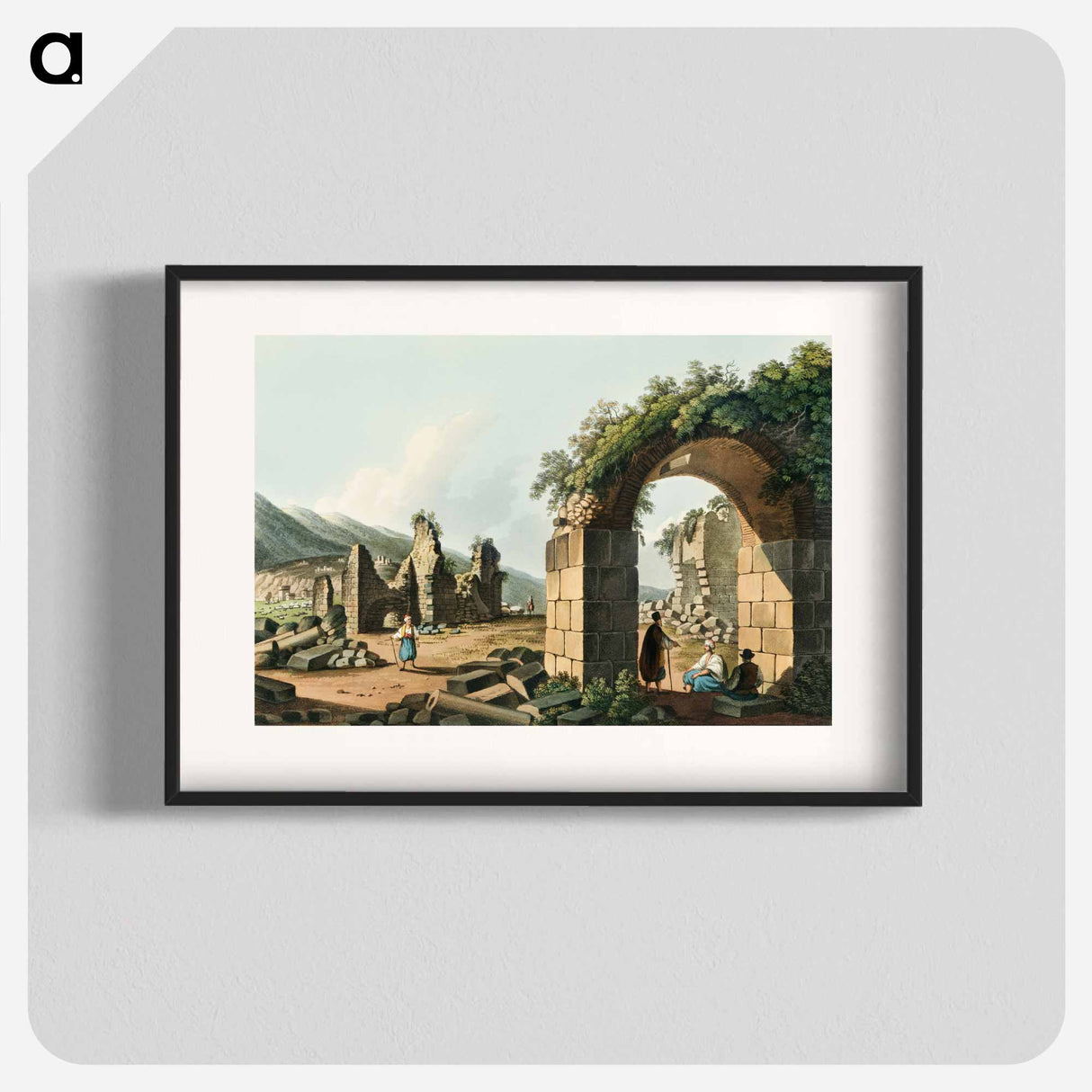 Ruins of the Baths at Ephesus - View of the Ottoman Empire Poster.